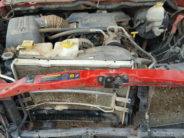 1D7HA18D35S328186 - 2005 DODGE RAM 1500 S RED photo 7