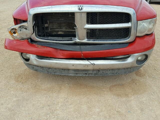 1D7HA18D35S328186 - 2005 DODGE RAM 1500 S RED photo 9