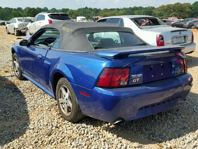 1FAFP45X03F323457 - 2003 FORD MUSTANG GT BLUE photo 3