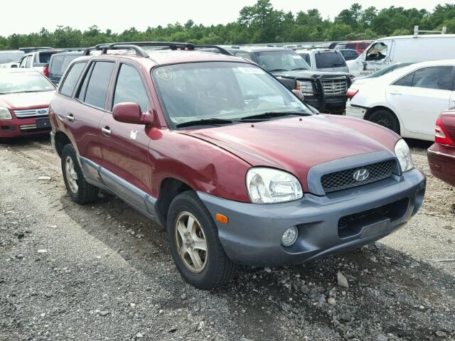 KM8SC13E14U846399 - 2004 HYUNDAI SANTA FE G RED photo 1