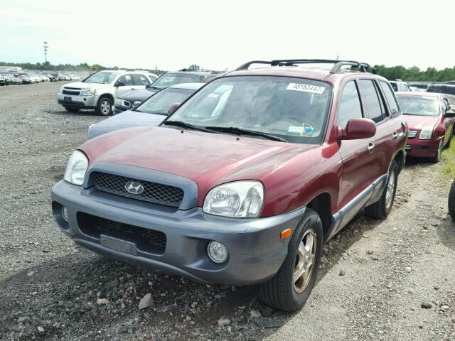 KM8SC13E14U846399 - 2004 HYUNDAI SANTA FE G RED photo 2