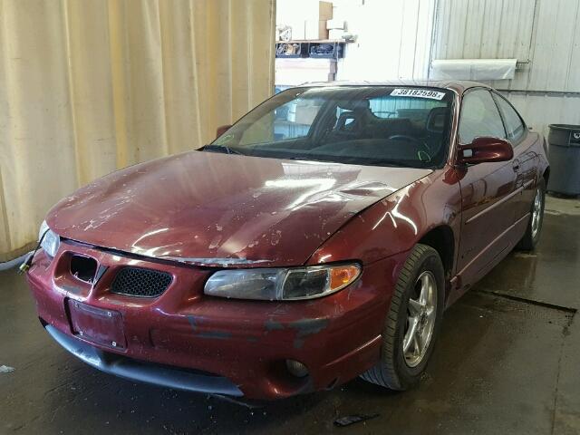 1G2WP12K9YF345065 - 2000 PONTIAC GRAND PRIX MAROON photo 2