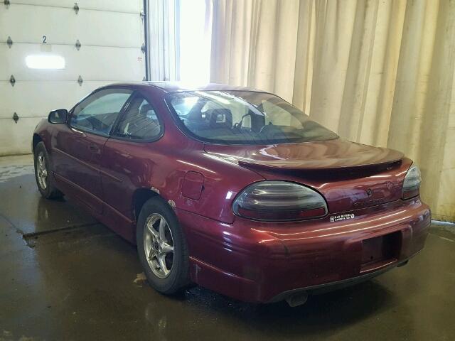 1G2WP12K9YF345065 - 2000 PONTIAC GRAND PRIX MAROON photo 3