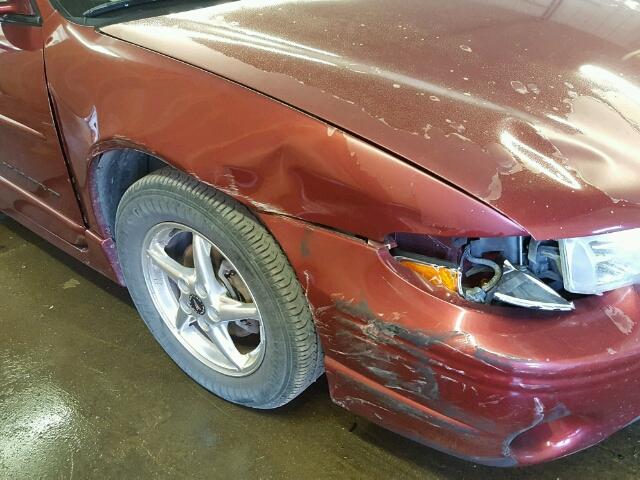 1G2WP12K9YF345065 - 2000 PONTIAC GRAND PRIX MAROON photo 9