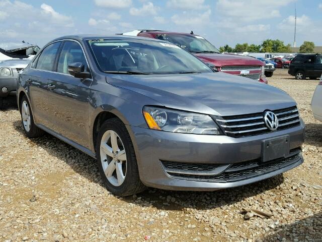 1VWBH7A30CC078863 - 2012 VOLKSWAGEN PASSAT SE GRAY photo 1