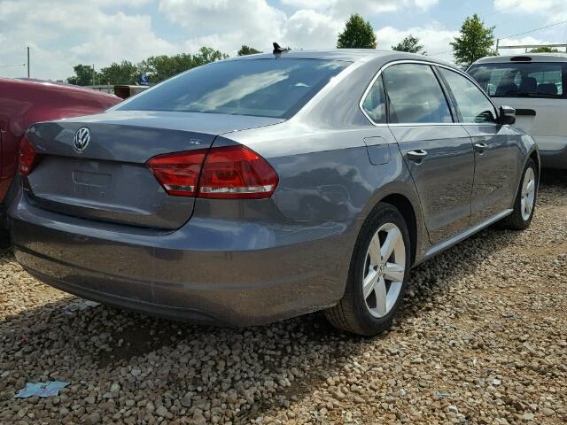 1VWBH7A30CC078863 - 2012 VOLKSWAGEN PASSAT SE GRAY photo 4