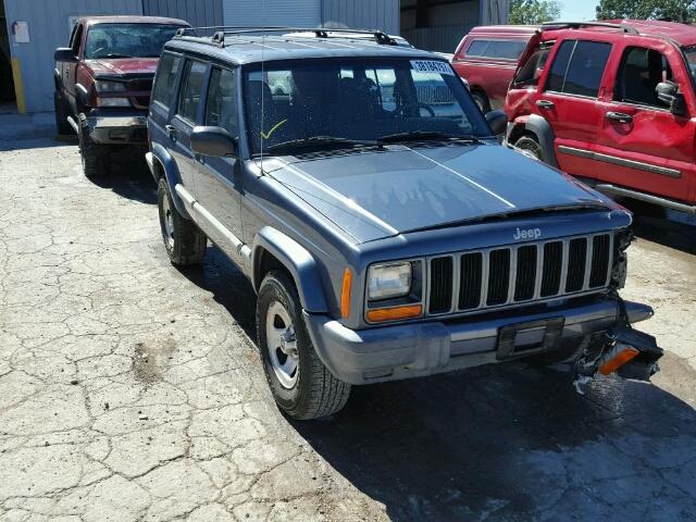 1J4FF48S01L570144 - 2001 JEEP CHEROKEE BLUE photo 1