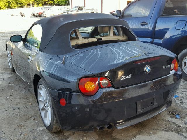 4USBT33433LR64248 - 2003 BMW Z4 2.5 BLACK photo 3