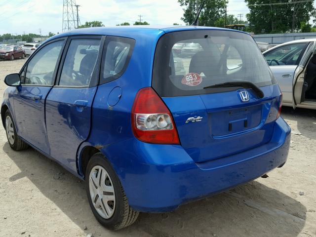 JHMGD38428S018784 - 2008 HONDA FIT BLUE photo 3