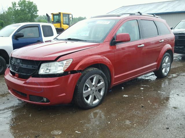 3D4GH67V79T222341 - 2009 DODGE JOURNEY R/ RED photo 2