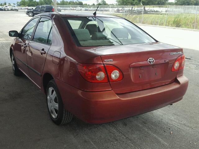 2T1BR32E65C438771 - 2005 TOYOTA COROLLA CE RED photo 3