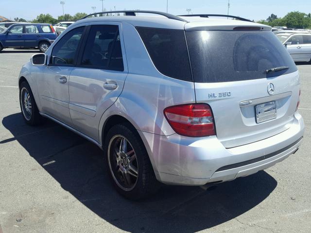 4JGBB86E26A033780 - 2006 MERCEDES-BENZ ML 350 SILVER photo 3