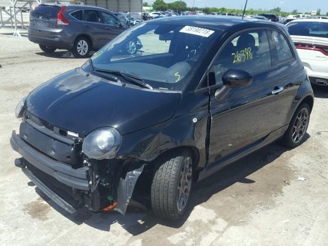 3C3CFFBR3DT744621 - 2013 FIAT 500 SPORT BLACK photo 2