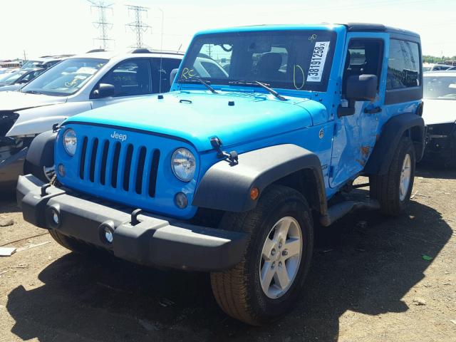 1C4AJWAG8HL725937 - 2017 JEEP WRANGLER S 蓝色 照片 2