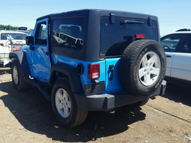 1C4AJWAG8HL725937 - 2017 JEEP WRANGLER S 蓝色 照片 3