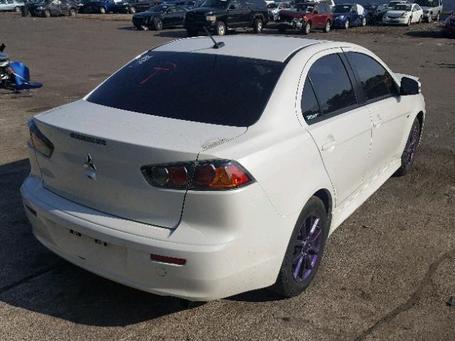 JA32U2FU4GU008932 - 2016 MITSUBISHI LANCER ES WHITE photo 4