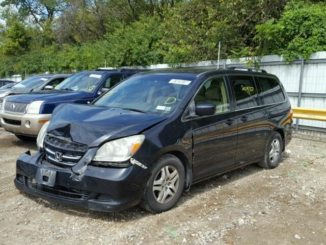 5FNRL38745B133368 - 2005 HONDA ODYSSEY BLACK photo 2