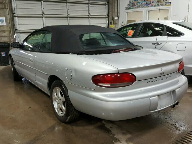 3C3EL55H6YT316417 - 2000 CHRYSLER SEBRING JX SILVER photo 3