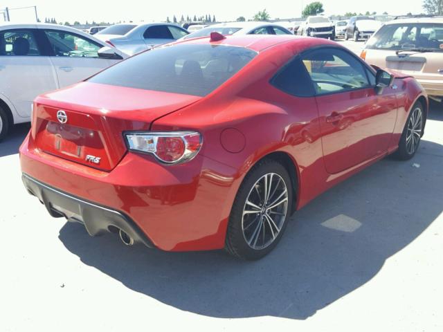 JF1ZNAA18F8709894 - 2015 TOYOTA SCION FR-S RED photo 4