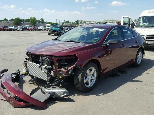 1G1ZB5ST9GF292169 - 2016 CHEVROLET MALIBU LS მუქწითელი ფოტო 2