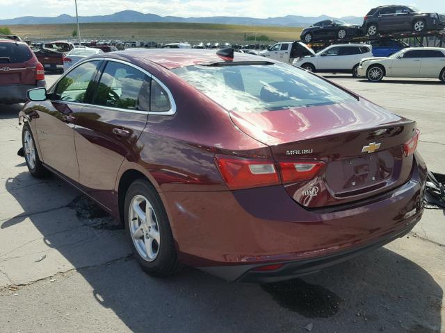 1G1ZB5ST9GF292169 - 2016 CHEVROLET MALIBU LS მუქწითელი ფოტო 3
