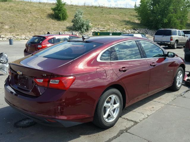 1G1ZB5ST9GF292169 - 2016 CHEVROLET MALIBU LS მუქწითელი ფოტო 4
