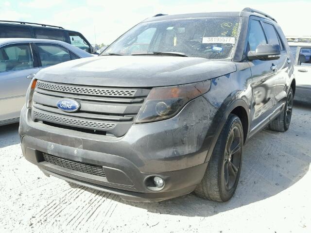 1FM5K8F89FGA69955 - 2015 FORD EXPLORER L GRAY photo 2