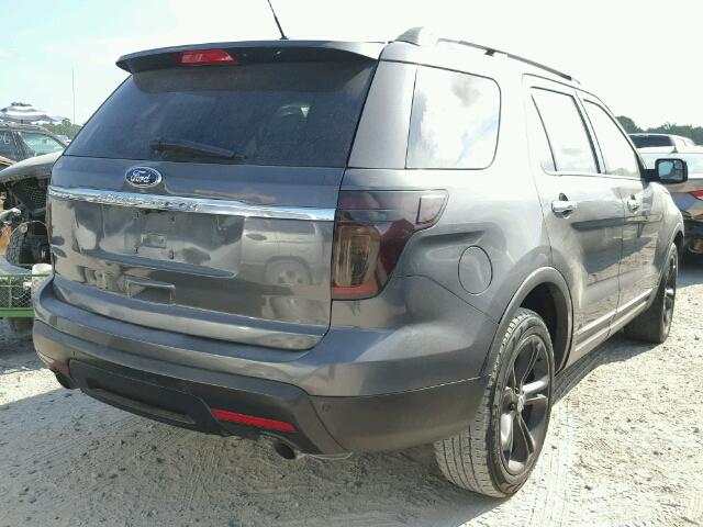 1FM5K8F89FGA69955 - 2015 FORD EXPLORER L GRAY photo 4