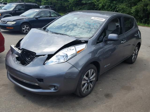 1N4BZ0CP8GC312203 - 2016 NISSAN LEAF SV GRAY photo 2