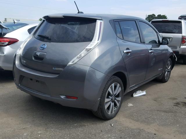 1N4BZ0CP8GC312203 - 2016 NISSAN LEAF SV GRAY photo 4