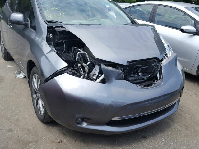 1N4BZ0CP8GC312203 - 2016 NISSAN LEAF SV GRAY photo 9