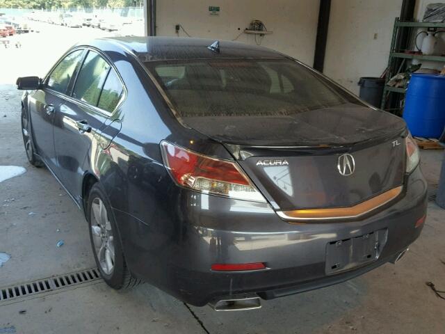 19UUA8F59CA007657 - 2012 ACURA TL GRAY photo 3