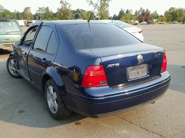 3VWSK69MX2M173470 - 2002 VOLKSWAGEN JETTA BLUE photo 3