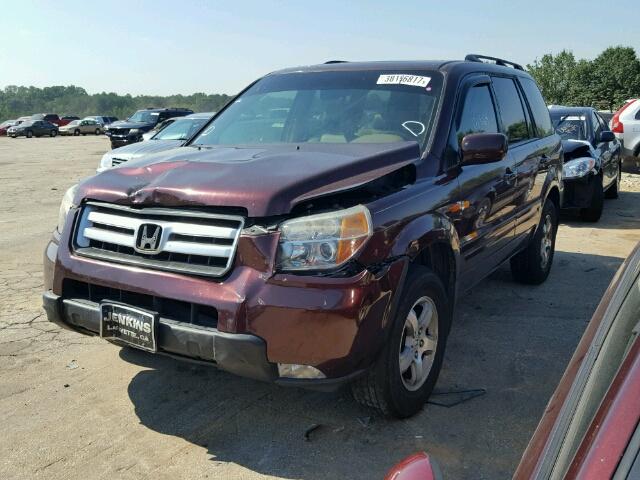 5FNYF286X8B000543 - 2008 HONDA PILOT BURGUNDY photo 2