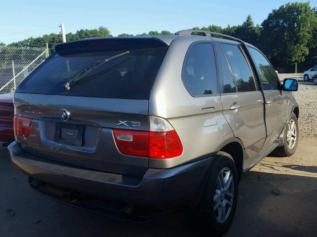 5UXFA13535LY13938 - 2005 BMW X5 GRAY photo 4