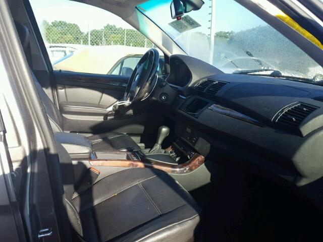 5UXFA13535LY13938 - 2005 BMW X5 GRAY photo 5