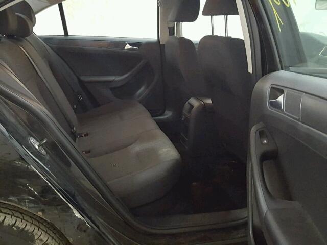 3VW2K7AJ9DM253823 - 2013 VOLKSWAGEN JETTA BASE BLACK photo 6
