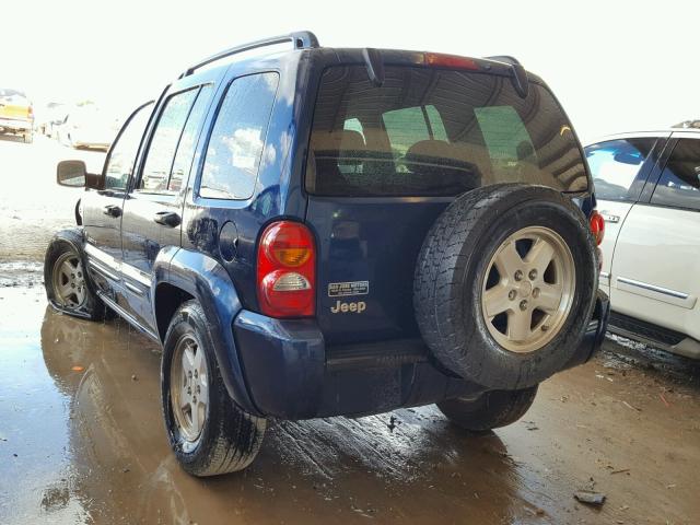 1J4GK58K13W537953 - 2003 JEEP LIBERTY LI BLUE photo 3