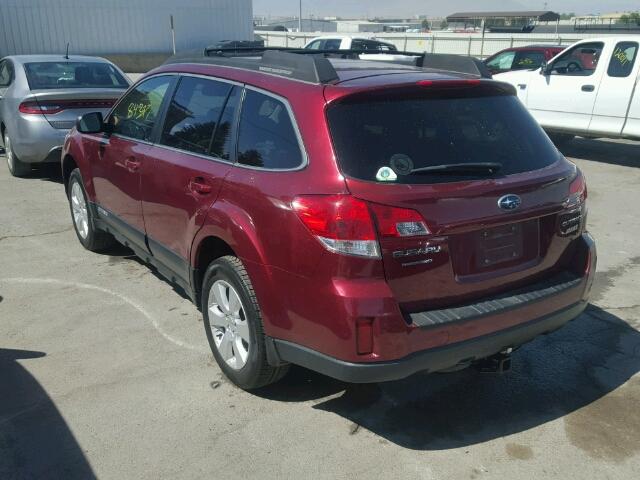 4S4BRBCC6B3430161 - 2011 SUBARU OUTBACK 2. BURGUNDY photo 3