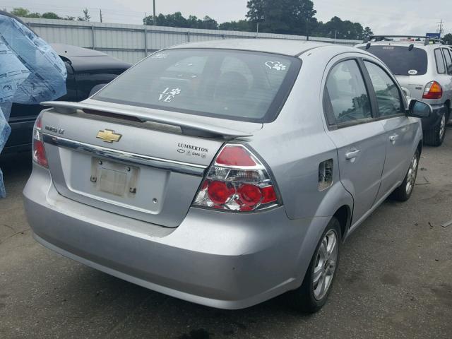 KL1TG5DE7BB189269 - 2011 CHEVROLET AVEO LT SILVER photo 4