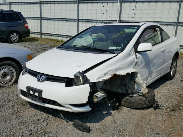 2HGFG12808H538317 - 2008 HONDA CIVIC EX WHITE photo 2