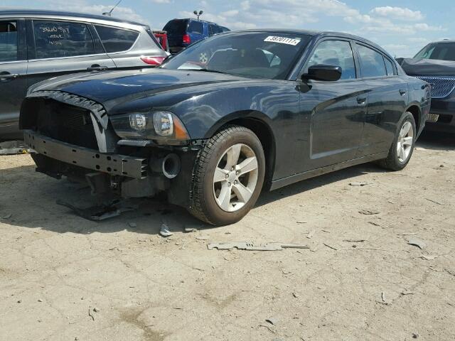 2C3CDXBG5CH218783 - 2012 DODGE CHARGER BLACK photo 2