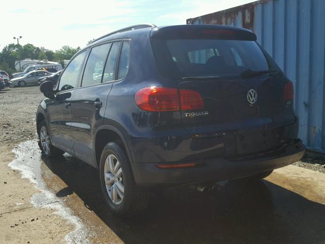 WVGBV7AX0GW589410 - 2016 VOLKSWAGEN TIGUAN S BLUE photo 3