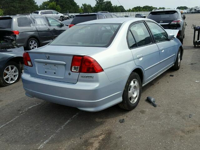 JHMES96664S003333 - 2004 HONDA CIVIC BLUE photo 4