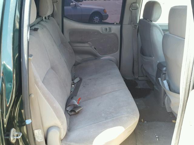 5TEGN92N61Z827824 - 2001 TOYOTA TACOMA DOU GREEN photo 6