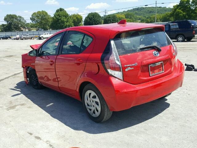 JTDKDTB39G1123810 - 2016 TOYOTA PRIUS C RED photo 3