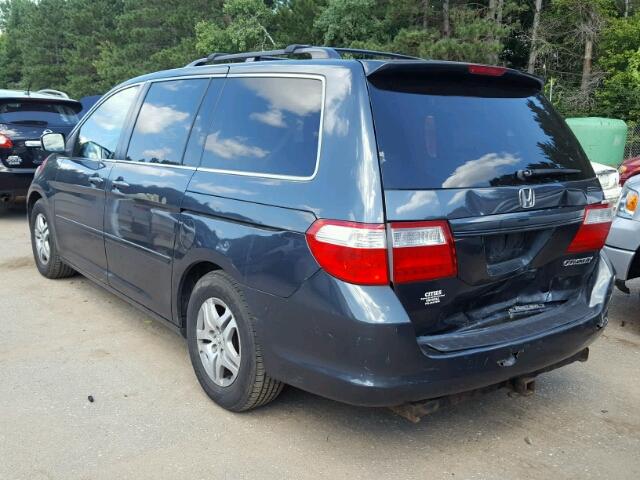 5FNRL38615B009193 - 2005 HONDA ODYSSEY EX GRAY photo 3