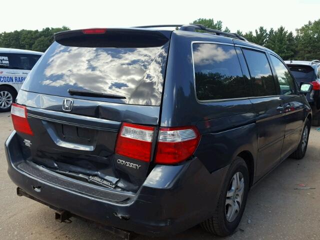 5FNRL38615B009193 - 2005 HONDA ODYSSEY EX GRAY photo 4