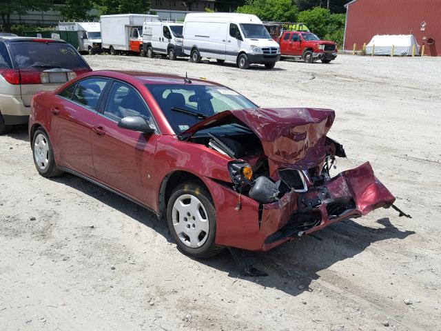 1G2ZF57B584121514 - 2008 PONTIAC G6 VALUE L RED photo 1