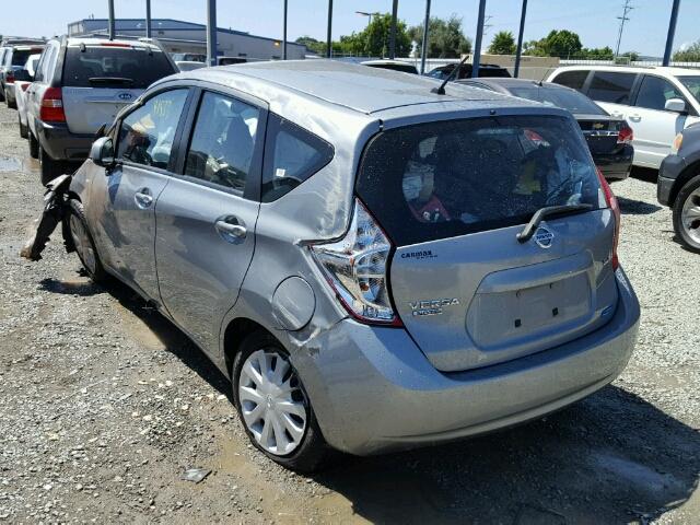 3N1CE2CP1EL396777 - 2014 NISSAN VERSA NOTE GRAY photo 3